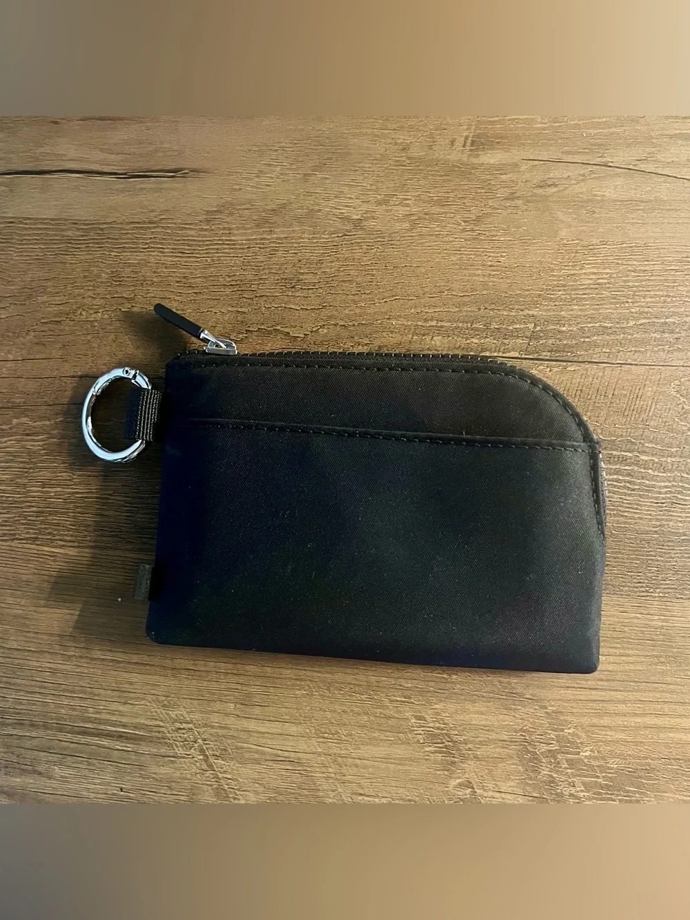 lululemon athletica Black Compact Zip Card Wallet